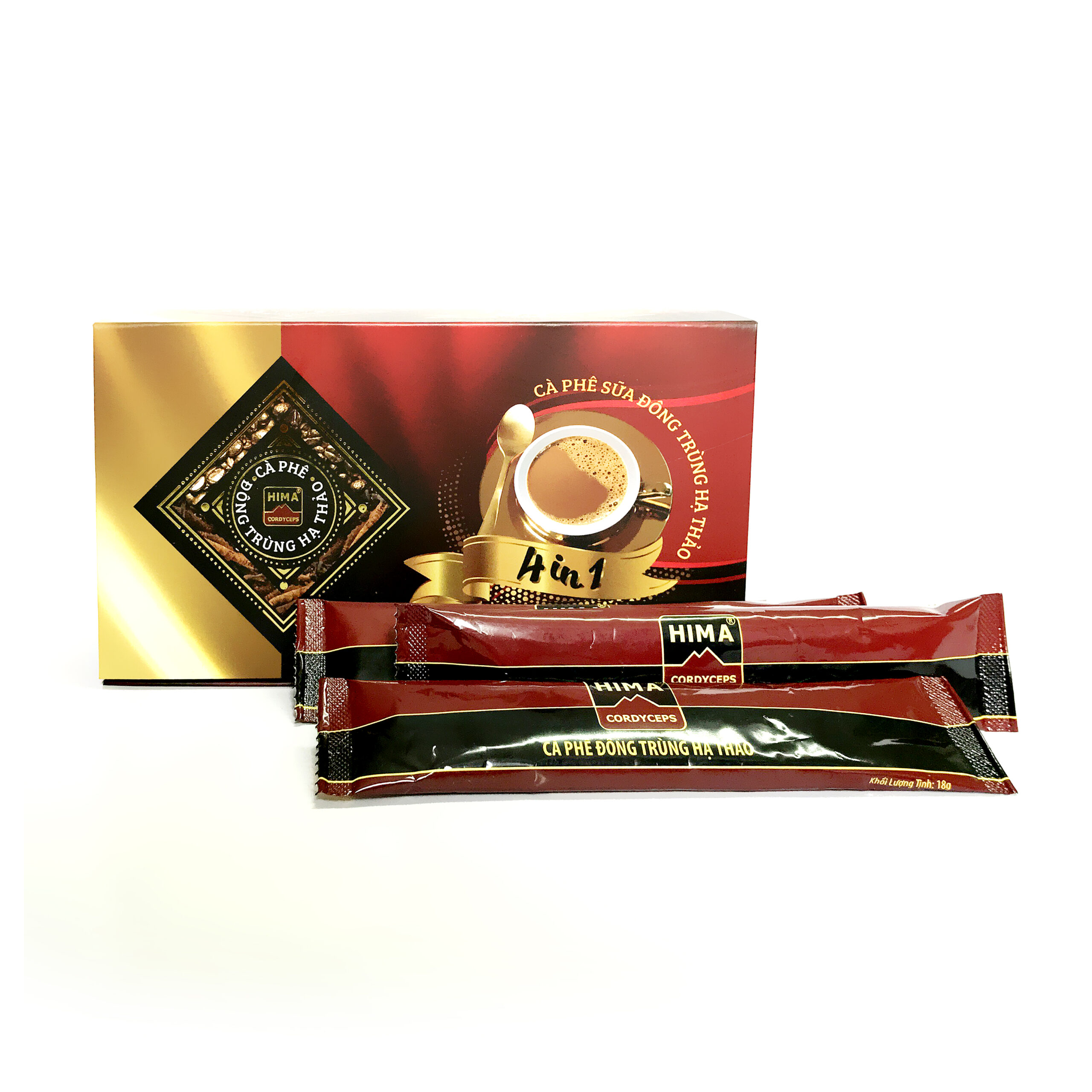 Cà Phê Sữa Đông Trùng Hạ Thảo 4 IN 1 (Hộp 10 gói)