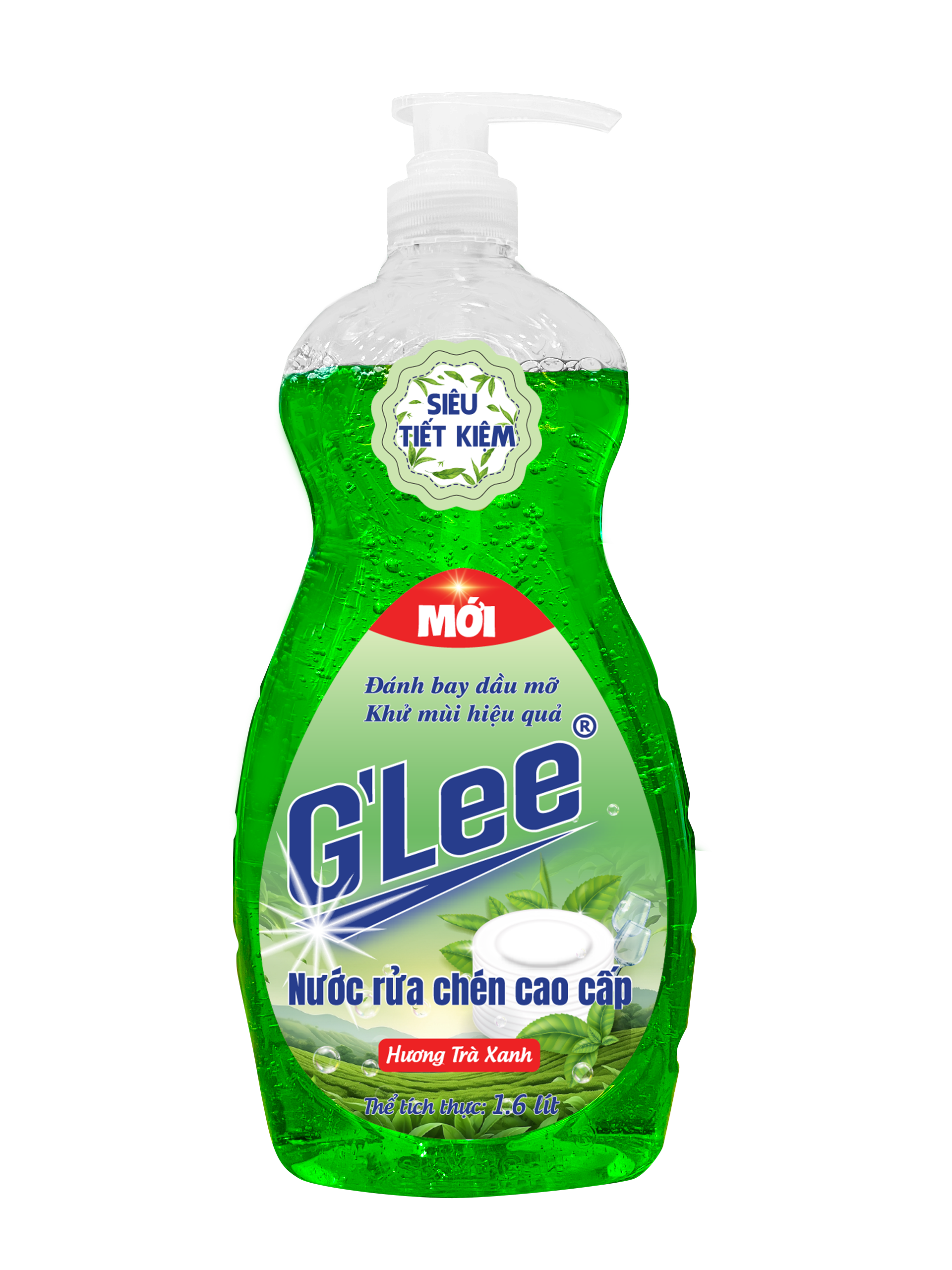Nước rửa chén cao cấp G’Lee – Hương trà xanh(1.6L)